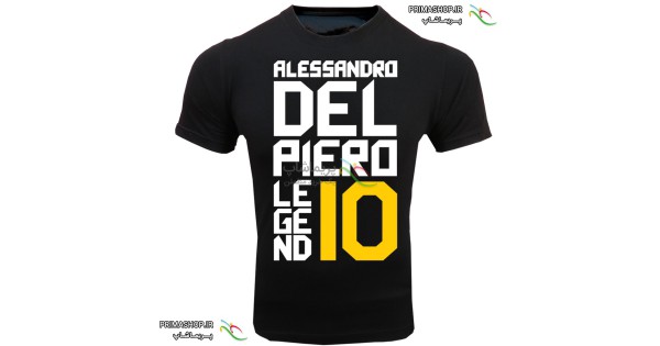 تیشرت هواداری تیم یوونتوس، مدل دل پیرو، رنگ مشکی، سایزهای مختلف